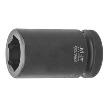 HOLEX Impact Socket, 1 inch Drive, 6 pt, Deep, 1-1/4 inch 653202 1.1/4